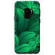 Hülle für Galaxy S9 Dunkles Natur Grün blau Pflanzen Blätter Muster Kunst Design
