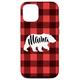 Hülle für iPhone 12/12 Pro Mama Bear Red Plaid Kariert Country Vintage Mom's