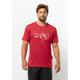 T-Shirt JACK WOLFSKIN "PEAK GRAPHIC T M" Gr. M (50), rot (red, glow) Herren Shirts T-Shirts