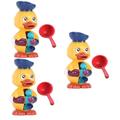 BESTonZON 3 Sets Duck Bath Toy Children Toys Summer Toys Infant Bathtub Children Shower Toy Bath Toys for Toddlers Gears Toys for Kids Little Yellow Duck Abs Waterwheel To Rotate