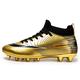 Nimori Men' s Football Boots Boy' s Soccer High- Top Spikes Kids Cleats Outdoor Professional Training Shoes gold Sneakers Competition Unisex Teenager (Color : Gold, Size : 4.5 UK)