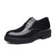 liaddkv Height Increase Shoes for Men 10cm/8cm/5cm Height Increase Shoes Thick Sole Outer Ear Business Shoes Formal Non Fatigue Equipment Shoes, black, 7 UK