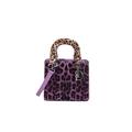 CORIOS Leopard Print Handbag for Women PU Leather Shoulder Bag Waterproof Crossbody Bag Fashion Messenger Bag Satchel Bag Elegant Hobo Bag Top Handle Bag Shopping Work Travel Tote Bag Purple S