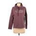 Calvin Klein Performance Pullover Hoodie: Burgundy Solid Tops - Women's Size Small