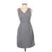 Banana Republic Casual Dress - A-Line: Gray Solid Dresses - Women's Size 0