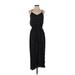Carve Designs Casual Dress - Midi V-Neck Sleeveless: Black Stripes Dresses - Women's Size X-Small