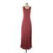 Lularoe Casual Dress - A-Line Scoop Neck Sleeveless: Burgundy Solid Dresses - Women's Size Small