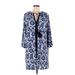 MICHAEL Michael Kors Casual Dress - Shift: Blue Dresses - Women's Size Medium