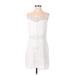 Cupcakes & Cashmere Casual Dress - Mini V Neck Sleeveless: White Dresses - New - Women's Size Small