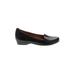 Naturalizer Flats: Slip On Chunky Heel Casual Black Solid Shoes - Women's Size 5 1/2 - Round Toe