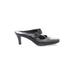 A2 by Aerosoles Mule/Clog: Slip-on Stilleto Classic Black Print Shoes - Women's Size 11 - Almond Toe