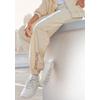 Sweatpants FCUK, Damen, Gr. 48/50, N-Gr, beige (creme), Sweatware, Obermaterial: 60% Baumwolle, 40% Polyester, unifarben, bedruckt, modisch, lässig geschnitten, Hosen, mit Logodruck am Bein, Loungewear