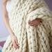 Chunky Knitted Thick Winter Warm Handmade Yarn Bulky King Beige