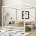 Canopy Platform Bed: Pine Wood, Support Legs