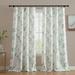 Home & Linens Yasmine Floral Light Blocking Curtain Rod Pocket Pole Top Panels - Set of 2
