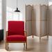 Living Room Linen Chair Comfortable Rocking Chair Heavy Duty Base Living Room Chair Solid Wood Legs, Red