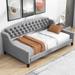 Elegant and Multifunctional: Modern Luxury Tufted Button Daybed - Twin Size, Gray/Beige