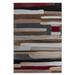 4' X 6' Brown Abstract Area Rug - 3'6" Round