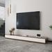 Rectangular TV Stand, Wood Veneer Media Console with 4 Drawers