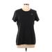 Under Armour Active T-Shirt: Black Solid Activewear - Women's Size Large