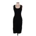 Universal Thread Casual Dress - Sheath Scoop Neck Sleeveless: Black Solid Dresses - Women's Size Medium