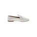 Club Monaco Flats: Slip On Chunky Heel Casual White Solid Shoes - Women's Size 37.5 - Almond Toe