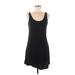 Hurley Casual Dress - A-Line Scoop Neck Sleeveless: Black Solid Dresses - Women's Size Medium