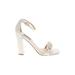 Nine West Heels: Ivory Solid Shoes - Women's Size 7 1/2 - Open Toe