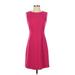 Diane von Furstenberg Casual Dress - A-Line: Pink Solid Dresses - Women's Size 2