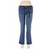 Express Jeans Jeans - Low Rise Boot Cut Boot Cut: Blue Bottoms - Women's Size 8 - Sandwash