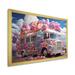 Design Art Pastel Ice Cream Truck Plastic in Pink | 34 H x 44 W x 1.5 D in | Wayfair FDP121564-44-34-GD