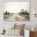 Design Art Moody Highway Road Scenery On Canvas Print Plastic in Gray/Green | 34 H x 44 W x 1.5 D in | Wayfair FL119459-44-34-WH