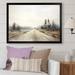 Design Art Moody Highway Road Scenery On Canvas Print Plastic in Gray/Green | 34 H x 44 W x 1.5 D in | Wayfair FDP119459-44-34-BK