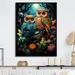 Design Art Native Owls Guardians Of The Forest On Canvas Print, Cotton in Green/Orange | 32 H x 24 W x 1 D in | Wayfair FL117043-24-32-BK