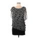 White House Black Market Casual Dress - Shift: Black Color Block Dresses - Women's Size Medium