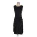 Lulus Casual Dress - Sheath Crew Neck Sleeveless: Black Solid Dresses - Women's Size Small