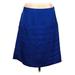 Calvin Klein Casual A-Line Skirt Knee Length: Blue Solid Bottoms - Women's Size 12