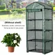 Mini serre de jardin à 4 niveaux avec porte à glissière enroulable étanche transparente plante