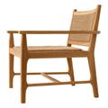 Eichholtz Pivetti Teak Outdoor Lounge Chair Wood in Brown/White | 29.53 H x 27.56 W x 25.98 D in | Wayfair 117430