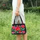 Sac en toile brodée double face pour femme sac à main double couche tendance loisirs style