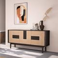 Corrigan Studio® Malekai 62" Wide Sideboard Wood in Brown | 29.5 H x 62.2 W x 17.7 D in | Wayfair 78CDAA2736664CFEBA7F55B5A52A95CD