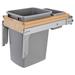 Rev-A-Shelf Top Mount Pullout Waste Container Wood in Brown/Gray | 17.88" H x 12" W x 23.25" D,8.75 | Wayfair 4WCTM-12BBSCDM1