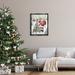 Stupell Industries Ba-808-Floater Santa & Snowy Cabin Framed On Canvas by Emma Leach Print Canvas in Red | 31 H x 25 W x 1.7 D in | Wayfair