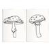 Stupell Industries Mushroom Line Doodles 2 Pieces by Lil' Rue in White | 15 H x 10 W x 0.5 D in | Wayfair a2-671_wd_2pc_10x15