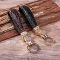Luxury Key Chain Men Women Leather Car Keychain Leopard for Key Rings Holder Bag Pendant Male Xmas
