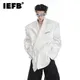 IEFB Slim Men's Shoulder Pad Suit Coat Autumn New Long Sleeve Blazers Niche Design Liquid Jacket