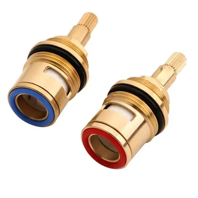 Tap Valve Cartridge G3/4 Replacement Brass Ceramic For Hot & Cold Faucet For Bathrooms Kitchens Faucets Accessories