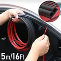 5 Meters Car Door Seal Strips Sticker B Shape Weatherstrip Rubber Seals Sound Insulation Trunk Hood