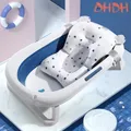 DHDH Baby Bath Seat Support Mat Foldable Baby Bath Tub Pad & Chair Newborn Bathtub Pillow Infant