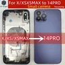 For X/XS/XSMAX Like 14 Pro Housing X Up To 13 Pro Housing XS To 14 Pro Back DIY Back Cover Housing